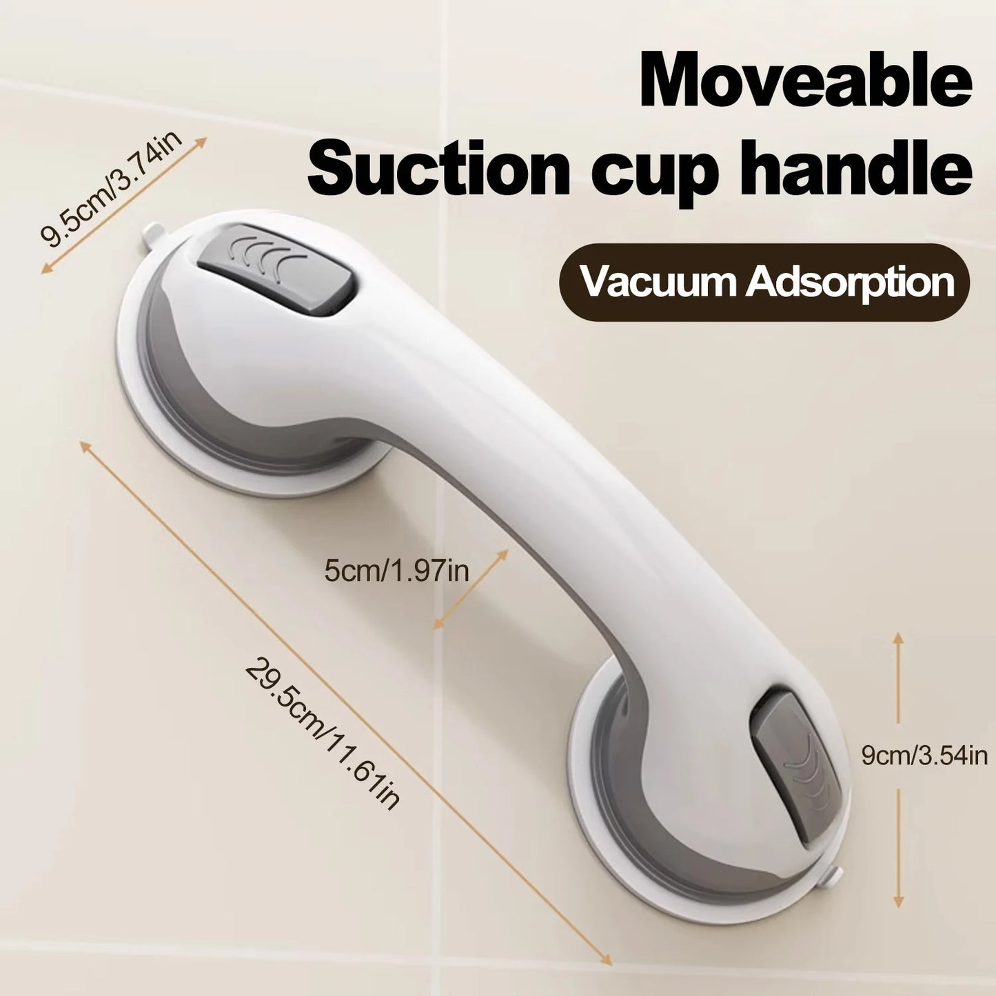Suction Cup Grab Bar for Bathroom & Bathtub