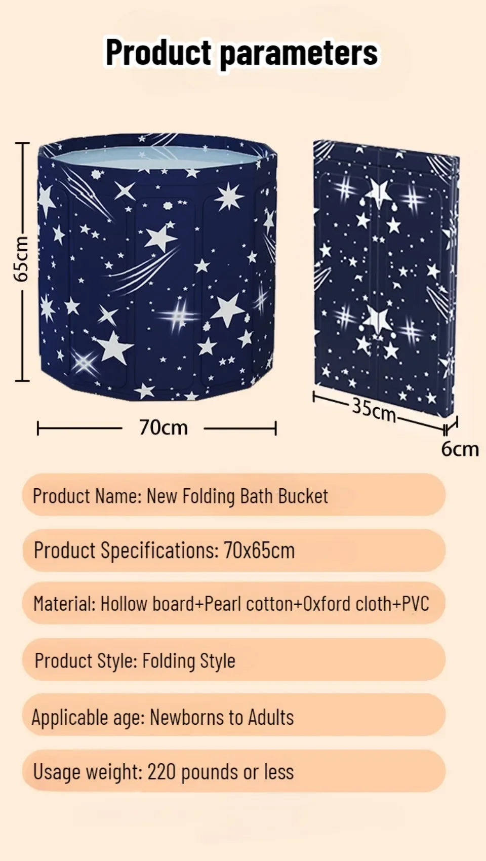 Foldable Adult SPA Bathtub | Portable Insulated Bath Bucket