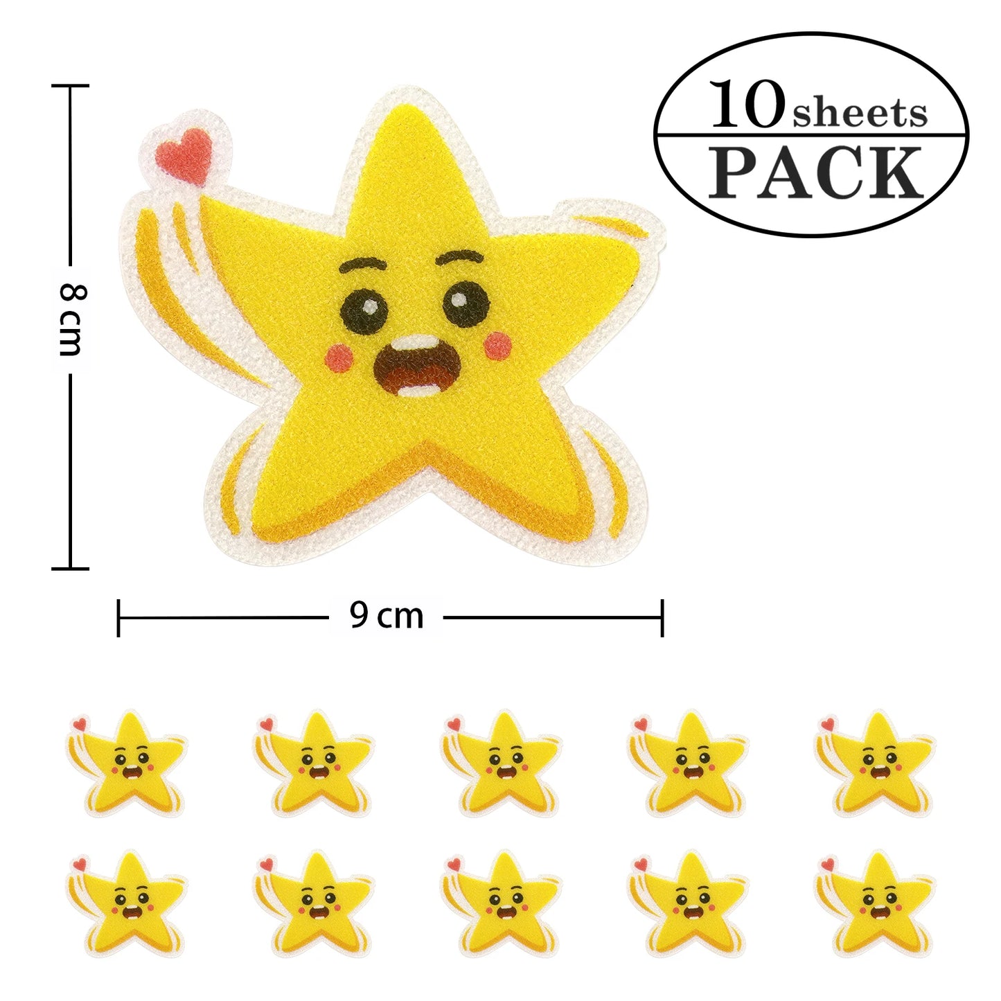 Anti-Slip Bathtub & Floor Stickers | 10-Pack Cartoon Patterns
