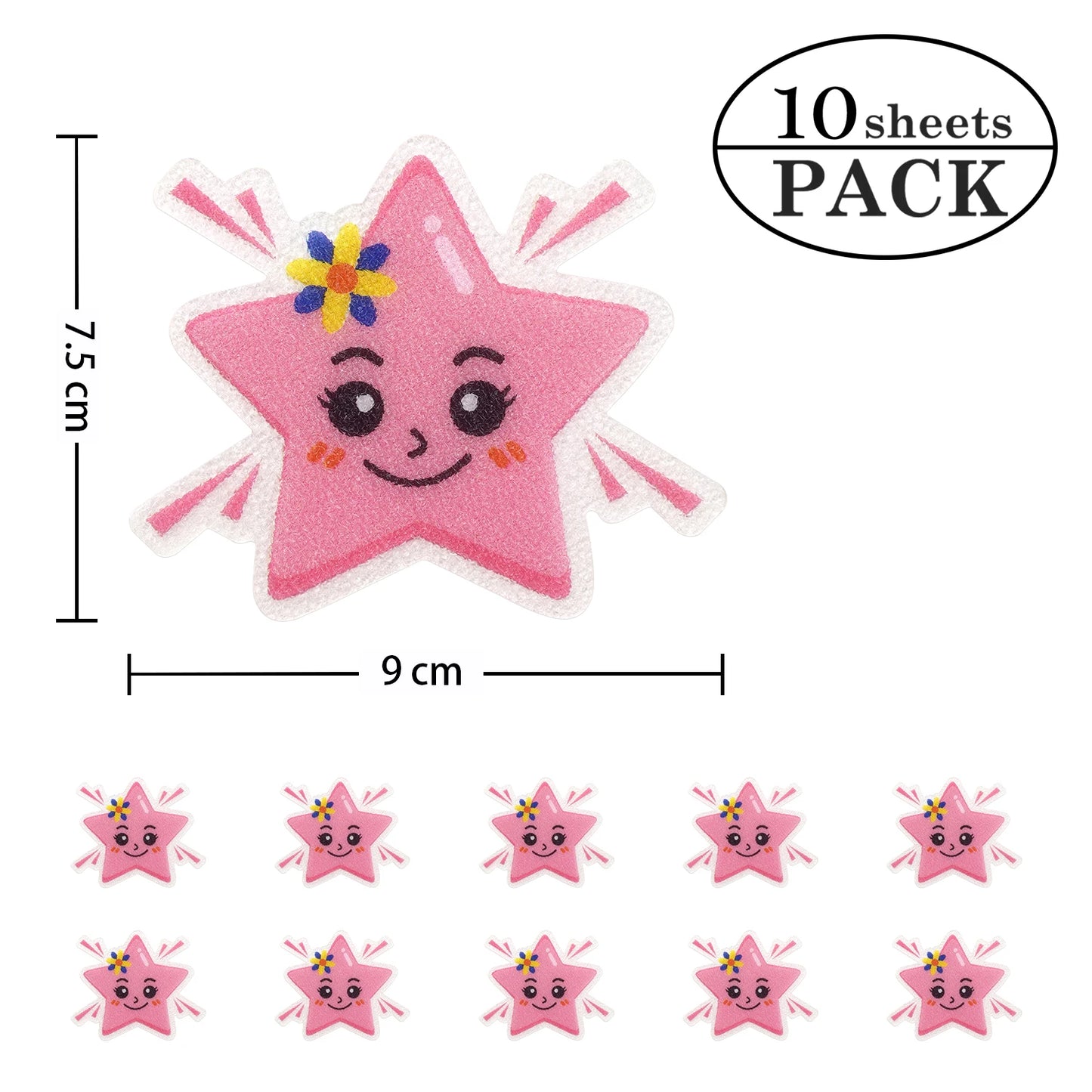 Anti-Slip Bathtub & Floor Stickers | 10-Pack Cartoon Patterns