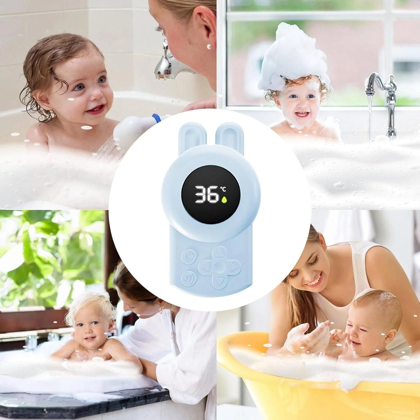 Floating Baby Bath Thermometer | Cute Cartoon LED Water Temp Sensor