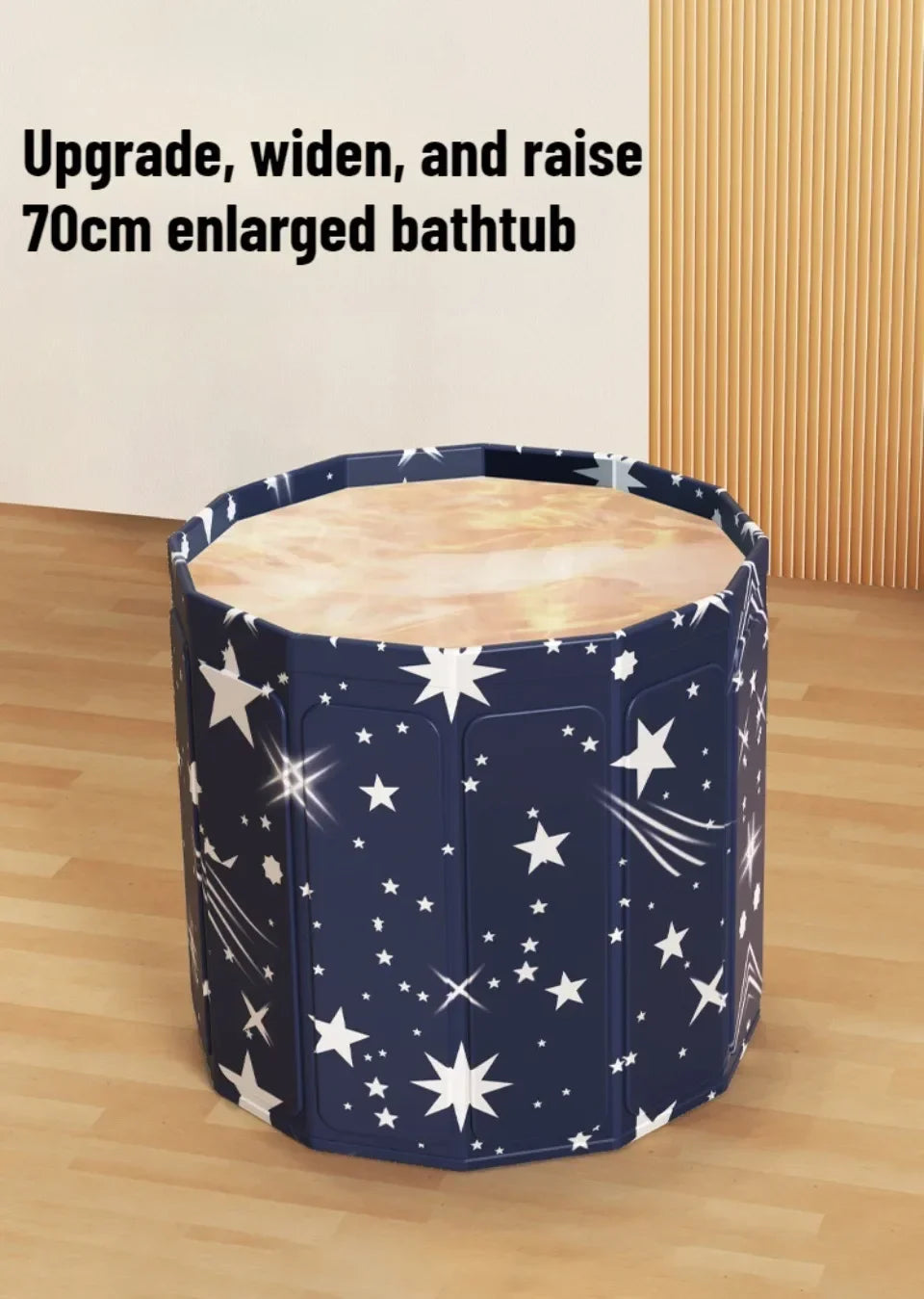 Folding Adult Bath Tub Household Thickened Insulated Bathtub Portable Round Enlarged Bathing Bucket Foldable Bathroom SPA Bucket