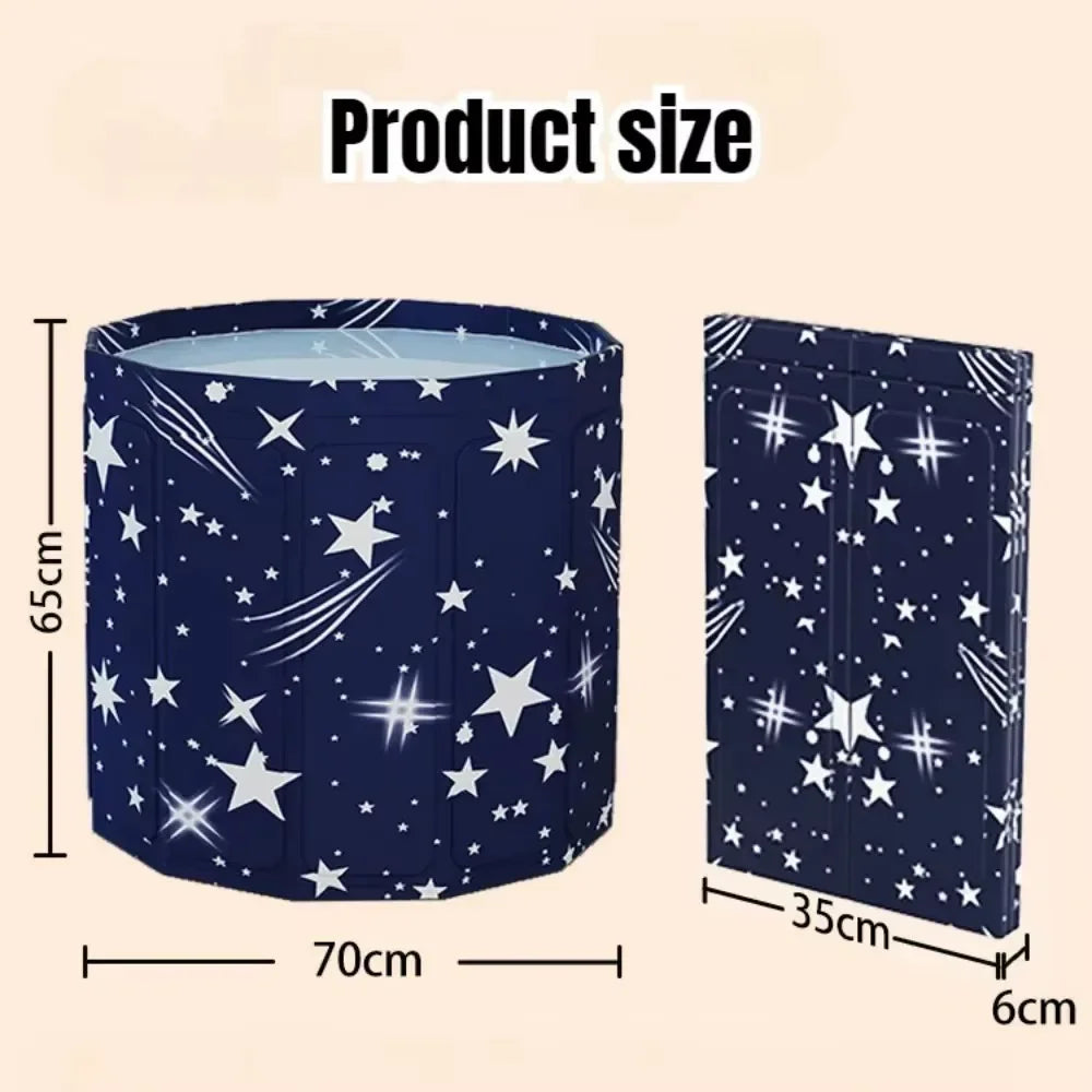 Folding Adult Bath Tub Household Thickened Insulated Bathtub Portable Round Enlarged Bathing Bucket Foldable Bathroom SPA Bucket