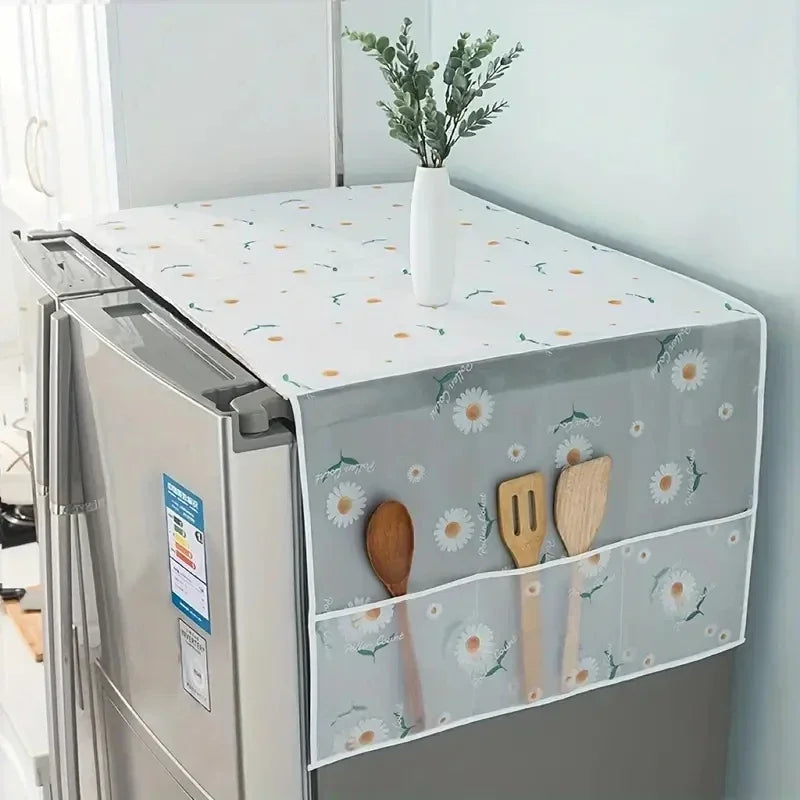 Refrigerator washing machine cover cloth dust cover oil proof household storage refrigerator cover cover towel