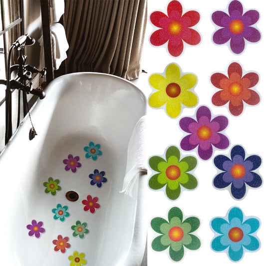 Anti-Slip Bathtub & Floor Stickers | 10-Pack Cartoon Patterns