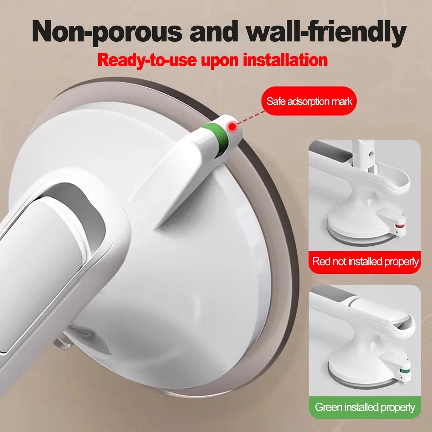 Suction Cup Grab Bar for Bathroom & Bathtub