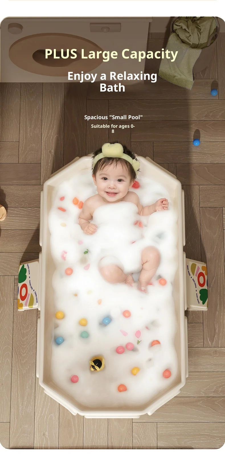 Foldable Baby Bathtub (0–5 Years) | Sit & Lie Down