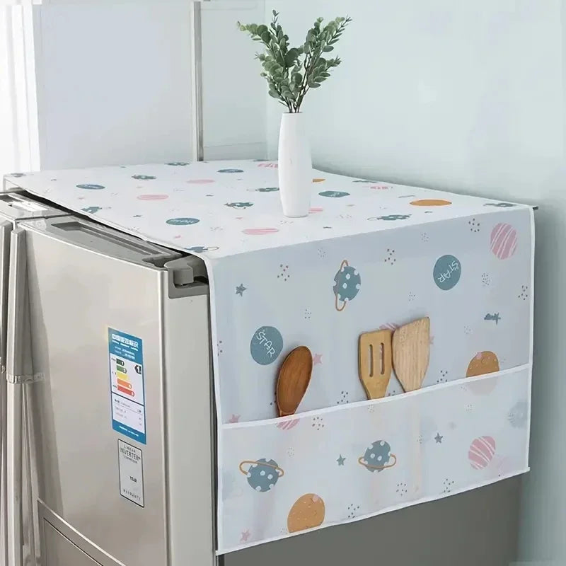 Refrigerator washing machine cover cloth dust cover oil proof household storage refrigerator cover cover towel