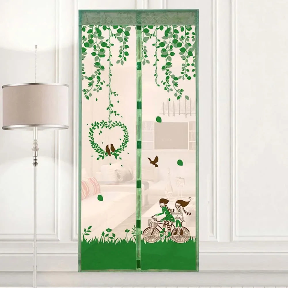 Summer Magnetic Mesh Net Door Curtain-Automatic Closing and Anti Mosquit-Quick and Easy to Install magnetic screen door mesh