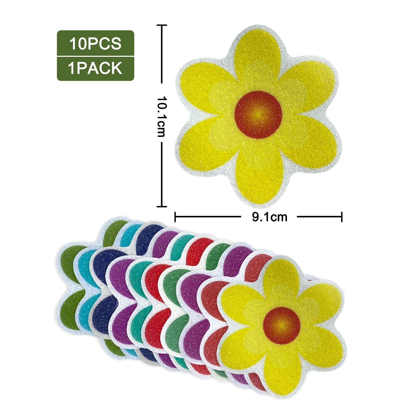 Anti-Slip Bathtub & Floor Stickers | 10-Pack Cartoon Patterns