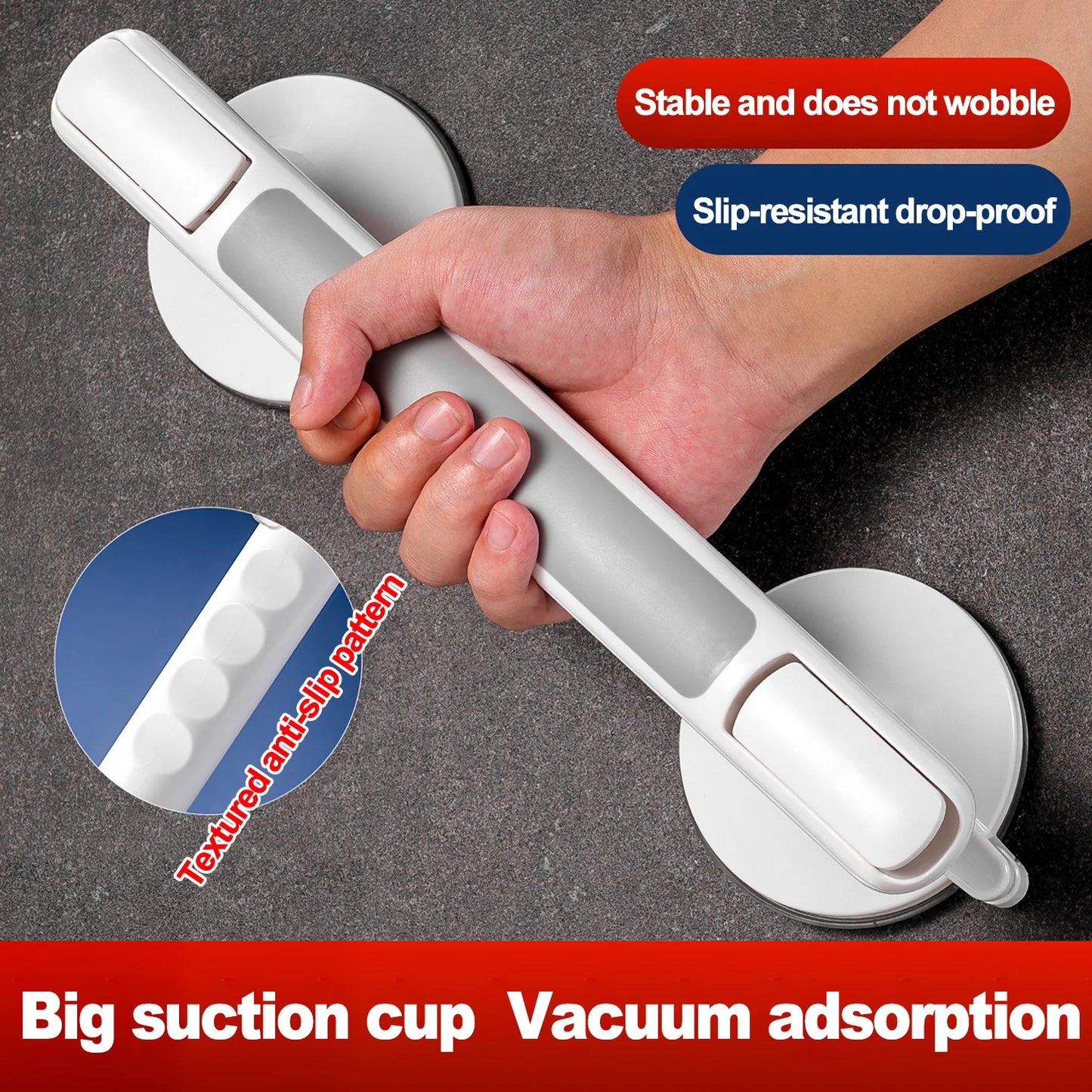 Suction Cup Grab Bar for Bathroom & Bathtub