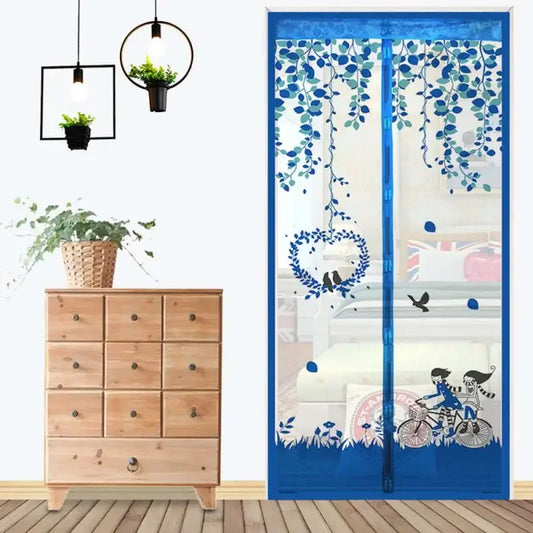 Summer Magnetic Mesh Net Door Curtain-Automatic Closing and Anti Mosquit-Quick and Easy to Install magnetic screen door mesh