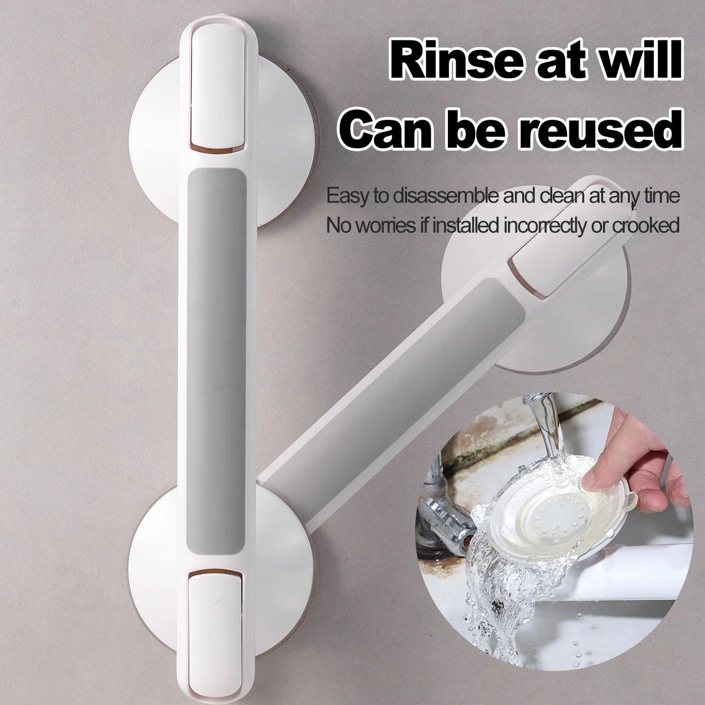 Suction Cup Grab Bar for Bathroom & Bathtub