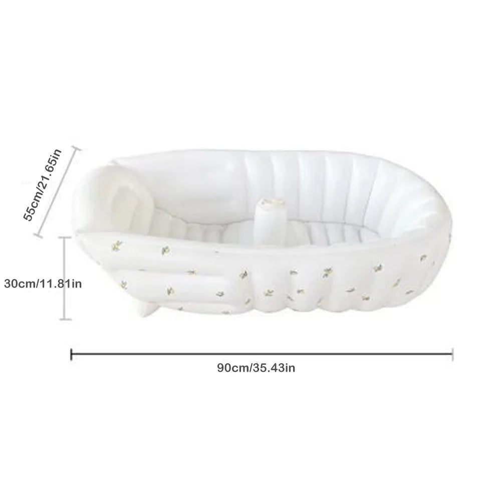 Inflatable Baby Bathtub & Splash Pool | Cute Animal Designs