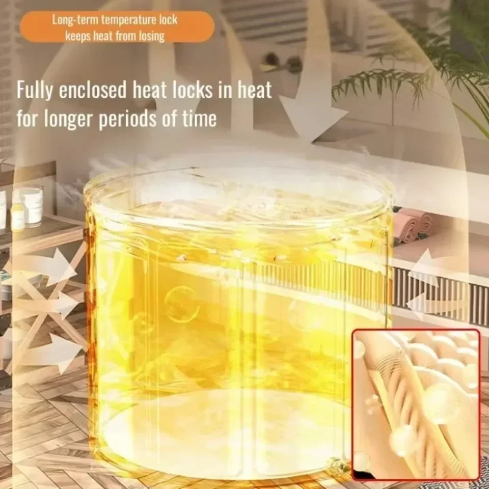 Folding Adult Bath Tub Household Thickened Insulated Bathtub Portable Round Enlarged Bathing Bucket Foldable Bathroom SPA Bucket
